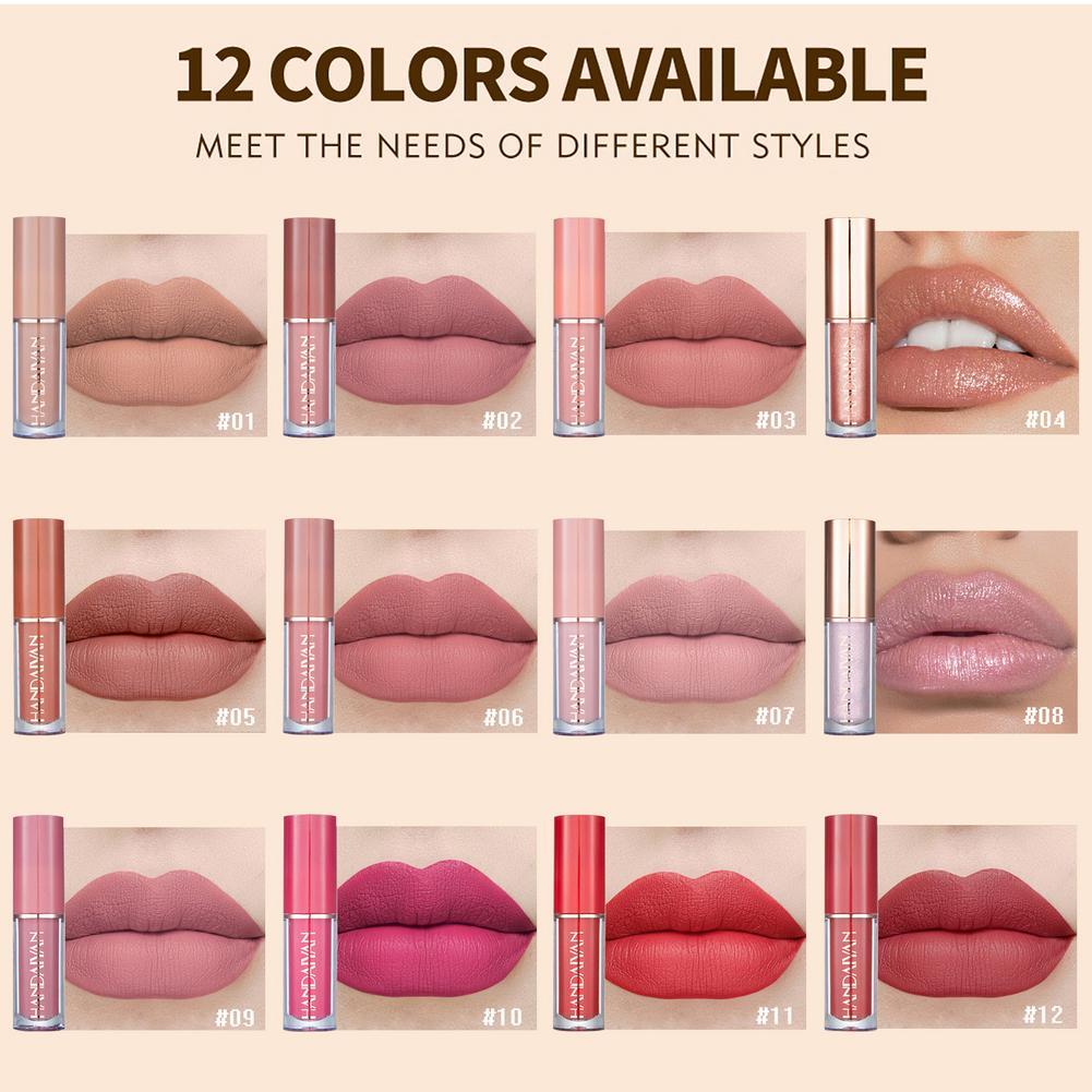 12 Matte Colors Liquid Lipstick Box - 2.5ml*12pcs